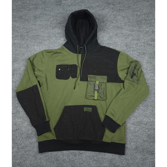 Staple Other - Staple Pigeon Hoodie Sweater Men's Large Green Black Pocket Street Military